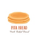 Pita bread icon