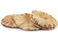 Pita bread isolated on white background. Traditional food of Arabic cuisine and culture Royalty Free Stock Photo