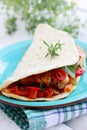 Pita bread stuffed Royalty Free Stock Photo