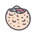 pita color vector doodle simple icon design Royalty Free Stock Photo