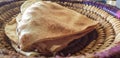 Flat bread from the middle east, freshly-baked Royalty Free Stock Photo