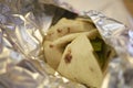 Pita wrap closeup Royalty Free Stock Photo