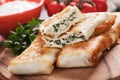 Pita zeljanica, balkans version of turkish borek Royalty Free Stock Photo