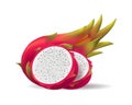 Pitahaya dragonfruit isolated