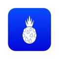 Pitaya, dragon fruit icon digital blue