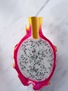 Pitaya dragon fruit pitahaya macro detail Royalty Free Stock Photo