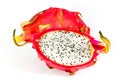 Pitaya, fresh dragon fruit isolated on white backg Royalty Free Stock Photo