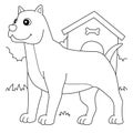 Pitbull Dog Coloring Page for Kids