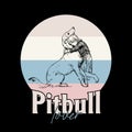 Pitbull Dog Lover T-shirt Design.