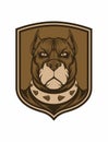 Pitbull Head Vector Illustration Emblem
