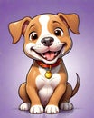 Pitbull Terrier puppy dog cartoon character