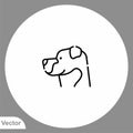 Pitbull vector icon sign symbol