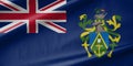 Pitcairn Island National Flag Waving in the Wind Royalty Free Stock Photo