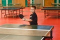 The pitch of the ball in table tennis