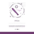 Pitch Bat Sport Game Web Banner With Copy Space Royalty Free Stock Photo