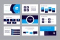 Pitch deck presentation design template. Geometric abstract shapes composition. People paying for purchases with credit