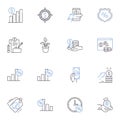 Pitch masters line icons collection. Pitching, Master, Strategy, Communication, Confidence, Salesmanship, Pitch deck