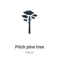 Pitch pine tree vector icon on white background. Flat vector pitch pine tree icon symbol sign from modern nature collection for