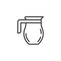 Pitcher, carafe line icon