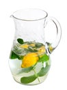 Pitcher refreshing drink isolated