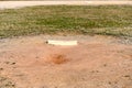 Baseball Pitcher`s Mound Rubber Royalty Free Stock Photo