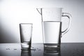 Pitcher of water with glass Royalty Free Stock Photo