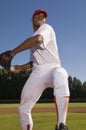 Pitcher Winding Up To Throw The Baseball Royalty Free Stock Photo