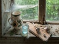 Rustic still life with pitcher Royalty Free Stock Photo