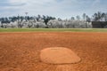 Pitchers mound at a baseball field Royalty Free Stock Photo