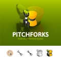 Pitchforks icon in different style