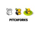 Pitchforks icon in different style