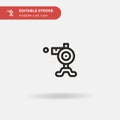 Pitching Machine Simple vector icon. Illustration symbol design template for web mobile UI element. Perfect color modern pictogram
