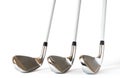 Pitching Wedge, 8 and 9 Iron Golf Clubs Royalty Free Stock Photo