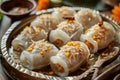 Pitha, Traditional Bangladesh Rice Cakes made with Rice Flour, Coconut