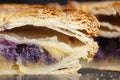 Pithivier with frangipane and blueberry Royalty Free Stock Photo