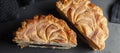 Pithivier with frangipane and blueberry Royalty Free Stock Photo
