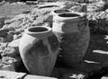 Pithoi Or Minoan Pottery Vessels Royalty Free Stock Photo