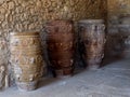 Pithoi Or Minoan Pottery Vessels Royalty Free Stock Photo