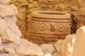 Pithoi, or storage jars, at Knossos palace, Crete Royalty Free Stock Photo