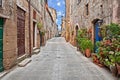 Pitigliano, Tuscany, Italy: alley in the old town Royalty Free Stock Photo