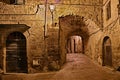 Pitigliano, Tuscany, Italy: alley in the old town Royalty Free Stock Photo