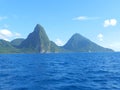 The Pitons, Saint Lucia Royalty Free Stock Photo