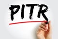 PITR - Parent in the Room acronym, text concept for presentations and reports