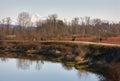 Pitt Meadows, British Columbia, Canada Ã¢â¬â February 11, 2018. Alouette River Dyke Walk. Royalty Free Stock Photo