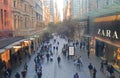 Pitt street shopping mall street Sydney Australia Royalty Free Stock Photo