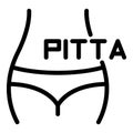 Pitta diet icon outline vector. Ayurvedic nutrition