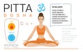 Pitta dosha - or mesomorph - ayurvedic physical constitution of human body type.