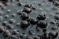 Pitted black olives. Marinated olives in the pickle Royalty Free Stock Photo