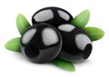 Pitted black olives Royalty Free Stock Photo