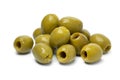 Pitted green olives as an ingredient for cooking